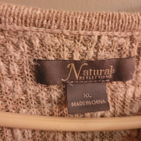 Natural Reflections Oversized Textured Speckled Knit Long Sleeve Sweater Large - Picture 6 of 10